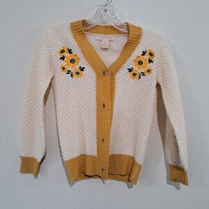 Sweet Stories little girls cardigan sunflowers size 7/8